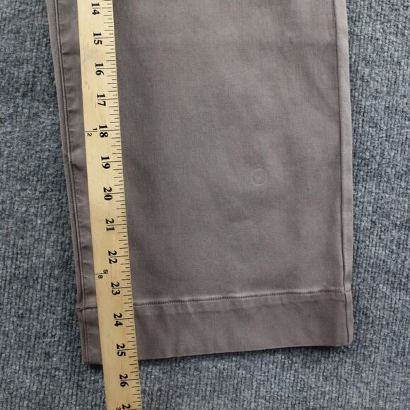 Spanx Pant Medium Stretch Twill Cropped Wide Leg Pant Brown Smoke Utility Casual - Picture 10 of 13